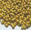 25 grams of 3x7mm Metallic Matte Gold Farfalle Seed Beads